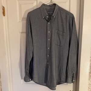 Hickey Freeman Gray Button-Down Shirt